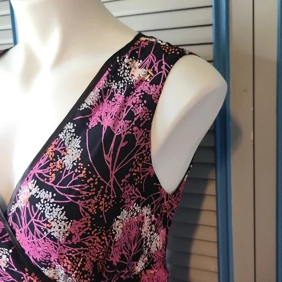 Style & Co Black And Pink Floral Maxi Dress - Picture 6 of 10